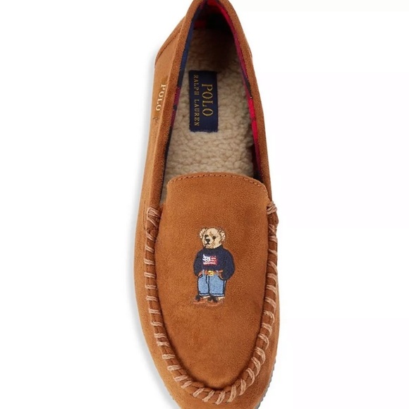 Ralph Lauren Men\'s Polo Bear Faux-Suede Slippers main image 5